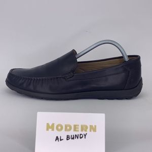 Ecco Mens Leather Dress Slip On Shoes Sz 8